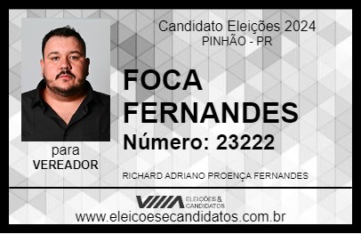 Candidato FOCA FERNANDES 2024 - PINHÃO - Eleições