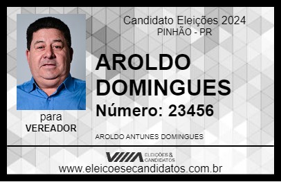 Candidato AROLDO DOMINGUES 2024 - PINHÃO - Eleições