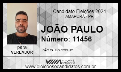 Candidato JOÃO PAULO 2024 - AMAPORÃ - Eleições