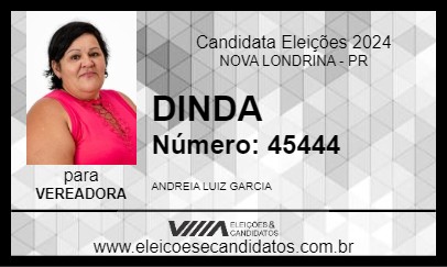 Candidato DINDA 2024 - NOVA LONDRINA - Eleições