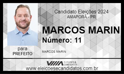 Candidato MARCOS MARIN 2024 - AMAPORÃ - Eleições