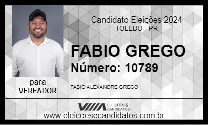 Candidato FABIO GREGO 2024 - TOLEDO - Eleições