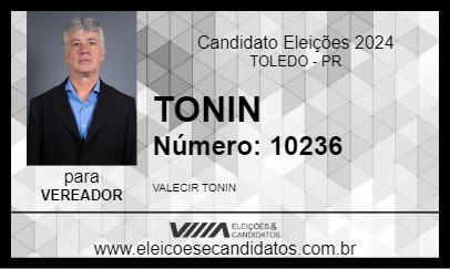 Candidato TONIN 2024 - TOLEDO - Eleições