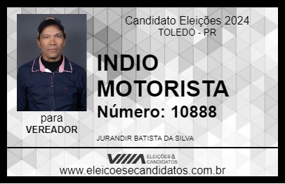 Candidato INDIO MOTORISTA 2024 - TOLEDO - Eleições