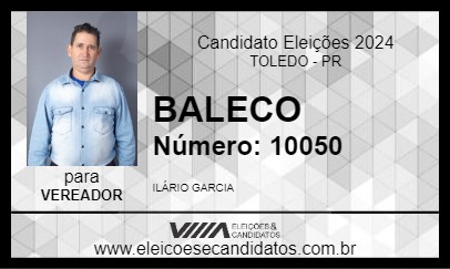 Candidato BALECO 2024 - TOLEDO - Eleições