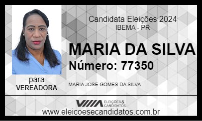 Candidato MARIA DA SILVA 2024 - IBEMA - Eleições