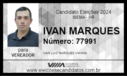 Candidato IVAN MARQUES 2024 - IBEMA - Eleições