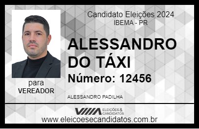 Candidato ALESSANDRO DO TÁXI 2024 - IBEMA - Eleições