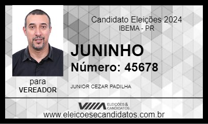 Candidato JUNINHO 2024 - IBEMA - Eleições