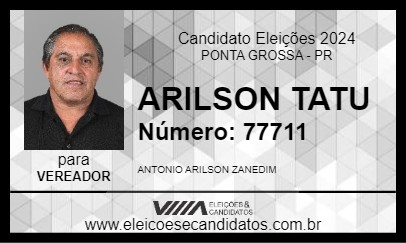 Candidato ARILSON TATU 2024 - PONTA GROSSA - Eleições