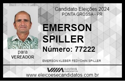 Candidato EMERSON SPILLER 2024 - PONTA GROSSA - Eleições