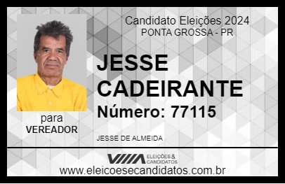 Candidato JESSE CADEIRANTE 2024 - PONTA GROSSA - Eleições