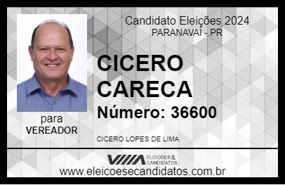 Candidato CICERO KARECA 2024 - PARANAVAÍ - Eleições