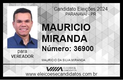 Candidato MAURICIO MIRANDA 2024 - PARANAVAÍ - Eleições