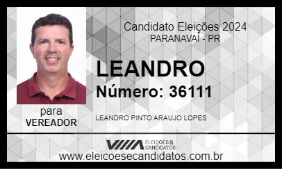 Candidato LEANDRO 2024 - PARANAVAÍ - Eleições