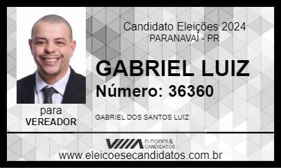 Candidato GABRIEL LUIZ 2024 - PARANAVAÍ - Eleições