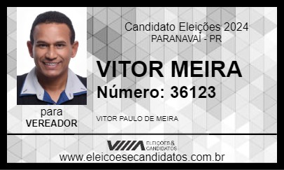 Candidato VITOR MEIRA 2024 - PARANAVAÍ - Eleições