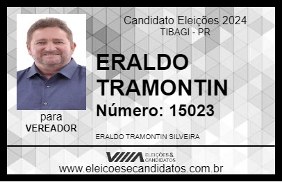 Candidato ERALDO TRAMONTIN 2024 - TIBAGI - Eleições