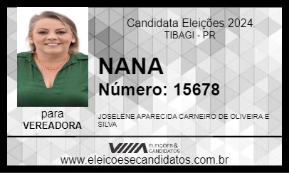 Candidato NANA 2024 - TIBAGI - Eleições