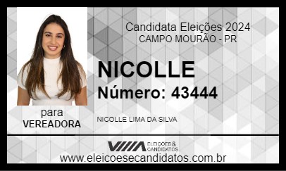 Candidato NICOLLE 2024 - CAMPO MOURÃO - Eleições