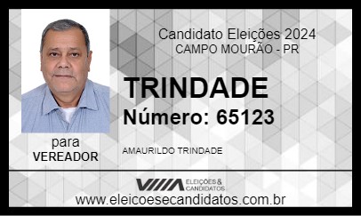 Candidato TRINDADE 2024 - CAMPO MOURÃO - Eleições