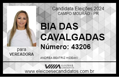 Candidato BIA DAS CAVALGADAS 2024 - CAMPO MOURÃO - Eleições