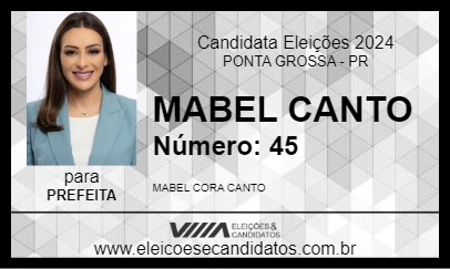 Candidato MABEL CANTO 2024 - PONTA GROSSA - Eleições