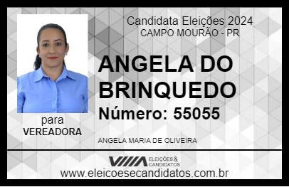 Candidato ANGELA DO BRINQUEDO 2024 - CAMPO MOURÃO - Eleições