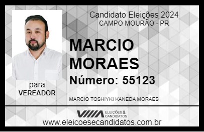 Candidato MARCIO MORAES 2024 - CAMPO MOURÃO - Eleições