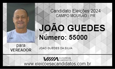 Candidato JOÃO GUEDES 2024 - CAMPO MOURÃO - Eleições