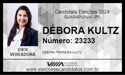 Candidato DÉBORA KULTZ 2024 - GUARAPUAVA - Eleições