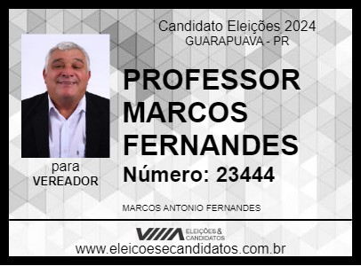 Candidato PROFESSOR MARCOS FERNANDES 2024 - GUARAPUAVA - Eleições