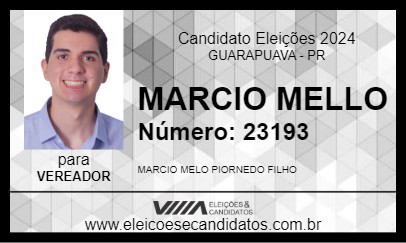 Candidato MARCIO MELLO 2024 - GUARAPUAVA - Eleições