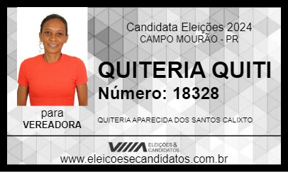 Candidato QUITERIA QUITI 2024 - CAMPO MOURÃO - Eleições