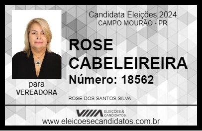 Candidato ROSE CABELEIREIRA 2024 - CAMPO MOURÃO - Eleições