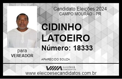 Candidato CIDINHO LATOEIRO 2024 - CAMPO MOURÃO - Eleições