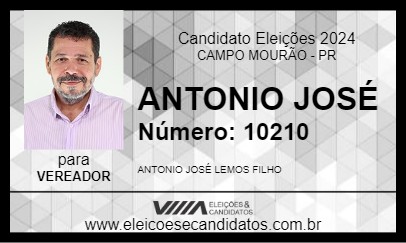 Candidato ANTONIO JOSÉ 2024 - CAMPO MOURÃO - Eleições