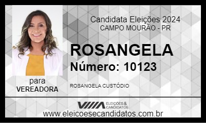 Candidato ROSANGELA CUSTÓDIO 2024 - CAMPO MOURÃO - Eleições