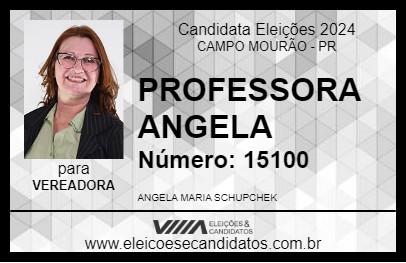 Candidato PROFESSORA ANGELA 2024 - CAMPO MOURÃO - Eleições