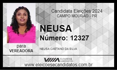 Candidato NEUSA DA VILA CANDIDA 2024 - CAMPO MOURÃO - Eleições