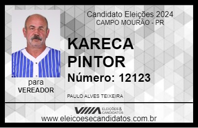 Candidato KARECA PINTOR 2024 - CAMPO MOURÃO - Eleições