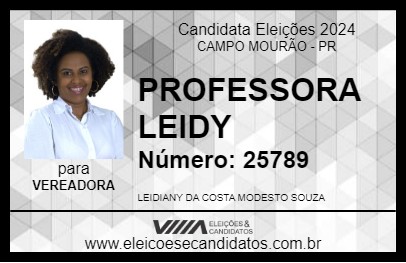 Candidato PROFESSORA LEIDY 2024 - CAMPO MOURÃO - Eleições