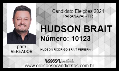 Candidato HUDSON BRAIT 2024 - PARANAVAÍ - Eleições