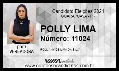 Candidato POLLY LIMA 2024 - GUARAPUAVA - Eleições