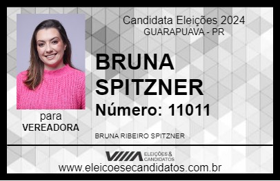 Candidato BRUNA SPITZNER 2024 - GUARAPUAVA - Eleições