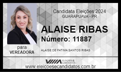 Candidato ALAISE RIBAS 2024 - GUARAPUAVA - Eleições