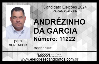 Candidato ANDRÉZINHO DA GARCIA 2024 - PARANAVAÍ - Eleições