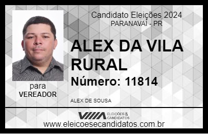 Candidato ALEX DA VILA RURAL 2024 - PARANAVAÍ - Eleições