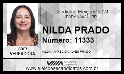 Candidato NILDA PRADO 2024 - PARANAVAÍ - Eleições