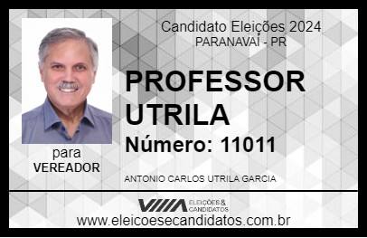 Candidato PROFESSOR UTRILA 2024 - PARANAVAÍ - Eleições